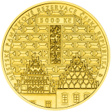 Zlatá mince 5000 Kč 2025 Město Tábor standard