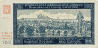 Státovka 100 Kč 1940 – neperforovaná, série 09 G, II. vydání