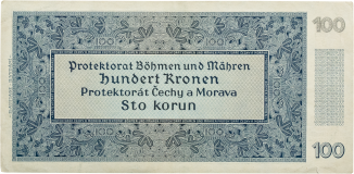 Státovka 100 Kč 1940 – neperforovaná, série 09 G, II. vydání