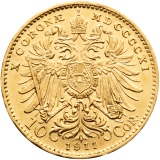 Zlatá mince 10 korun 1911