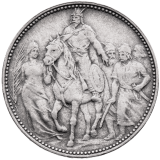 Stříbrná mince 1 koruna 1896 KB - příchod Maďarů