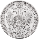 Stříbrná mince spolkový tolar 1858 Vídeň – František Josef I.