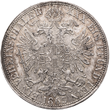 Stříbrná mince Spolkový tolar 1865 E – František Josef I.