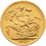 Zlatá mince - Gold Sovereign 1911 - George V.