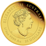 Investiční zlatá mince Austrálie Lunar III – Year of the Mouse (Rok Myši) 1/4 Oz 2020