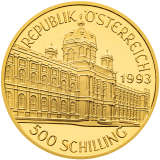 Zlatá mince 500 Schilling 1993 – 400 let dynastie Habsburků - Proof