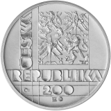 Stříbrná mince 200 Kč 100. výročí založení Vysokého učení technického v Brně 1999