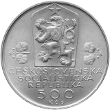 Pamětní stříbrná mince 500 Kčs 20. výročí Československé federace 1988