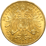 Zlatá mince 20 Korun 1915