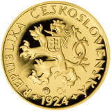 Zlatá medaile 5 haléřů 1924