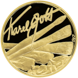 Zlatá půluncová medaile Karel Gott - Malíř - Proof - 2019