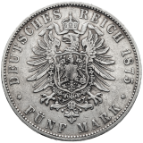 5 Marka 1875 D - Ludwig II.